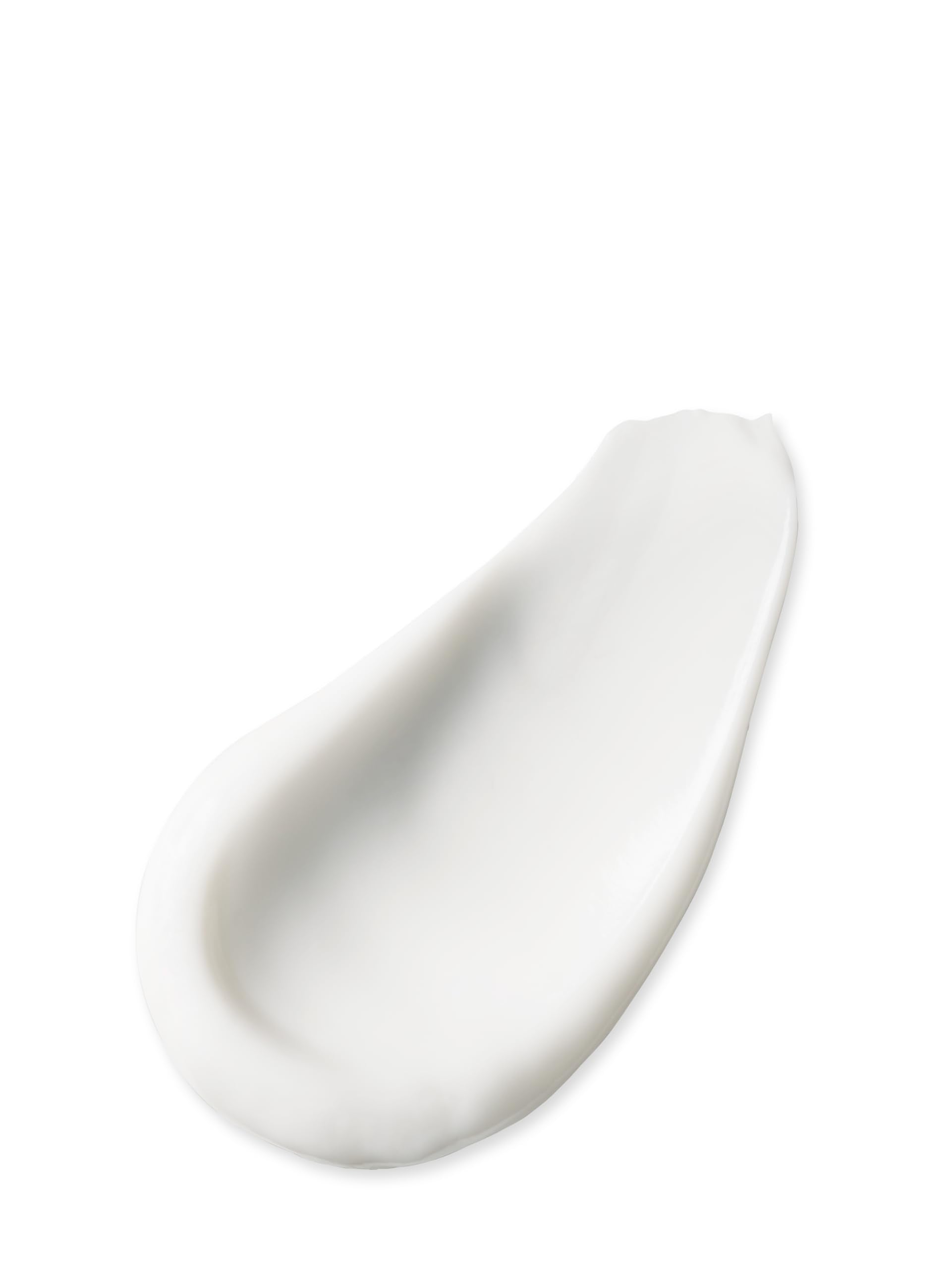 Creamy lotion texture swatch showing quick absorption into skin.