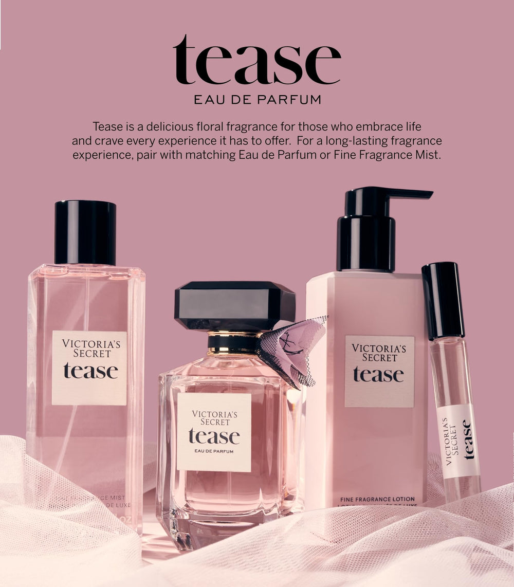 Emballage soigné de Victoria's Secret Tease Lotion prêt à ranger.