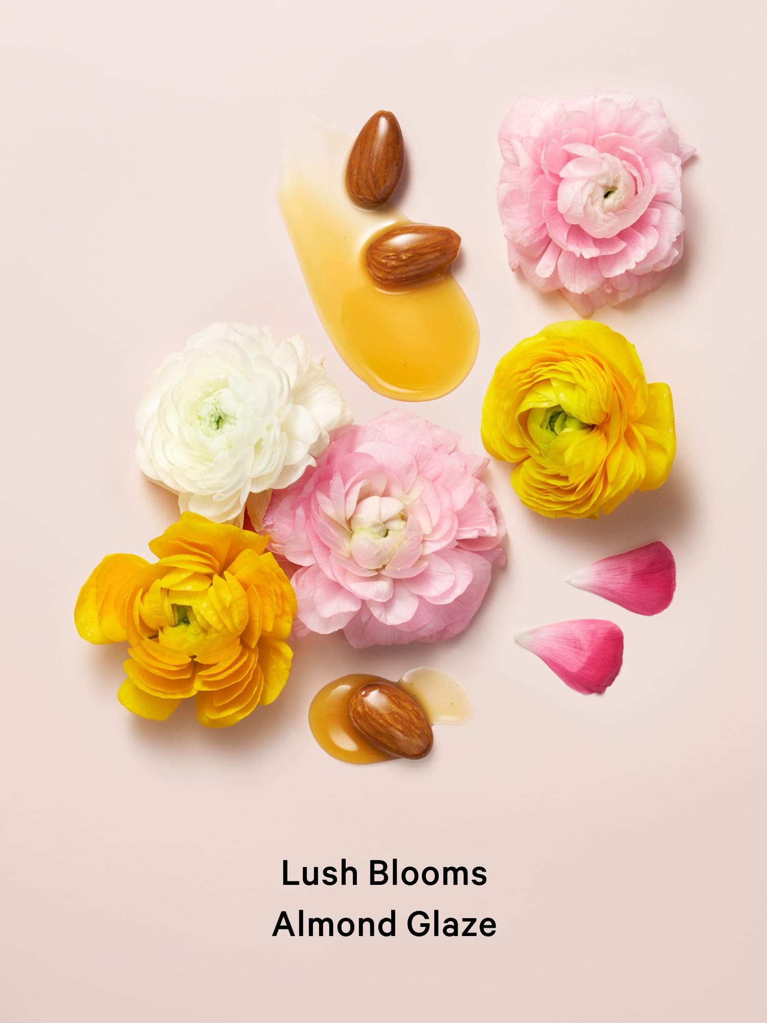 Velvet Petals lotion swirl highlights rich texture and quick absorption