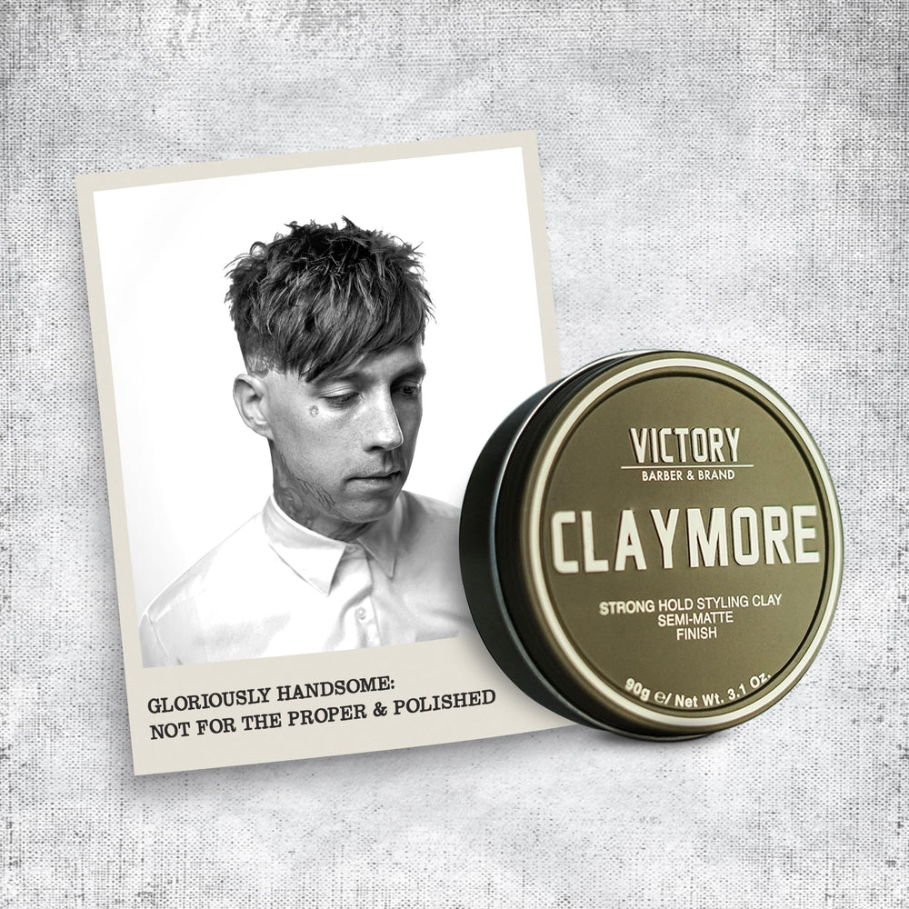 Claymore Victory Barber & Brand : produit fabriqué aux États‑Unis avec des ingrédients de qualité.