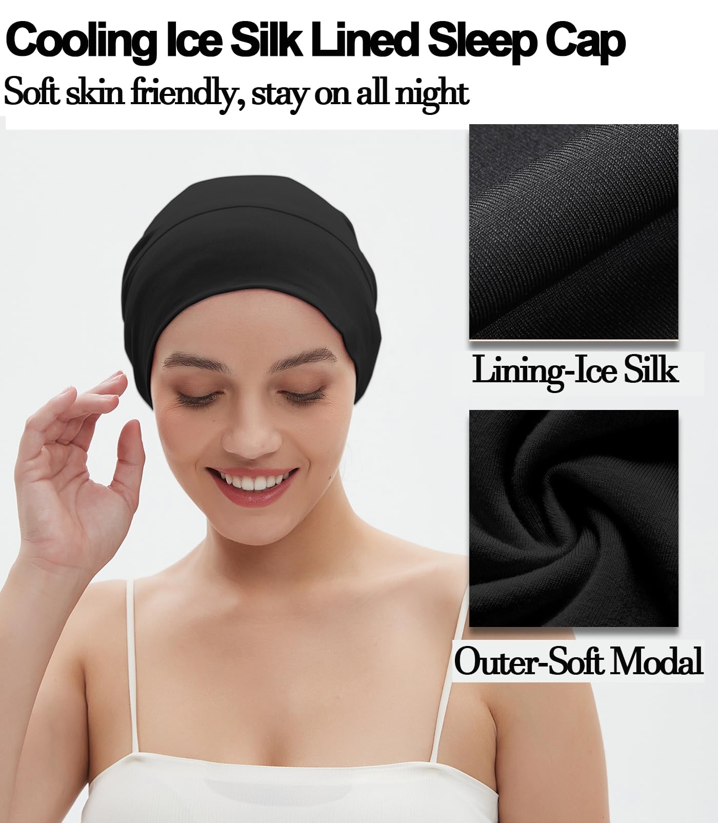 Bonnet Vidsel pratique pour spa ou soins du visage pendant la nuit.