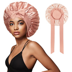 Bonnet VidSel satin avec lien-band: maintien sûr pendant le sommeil.