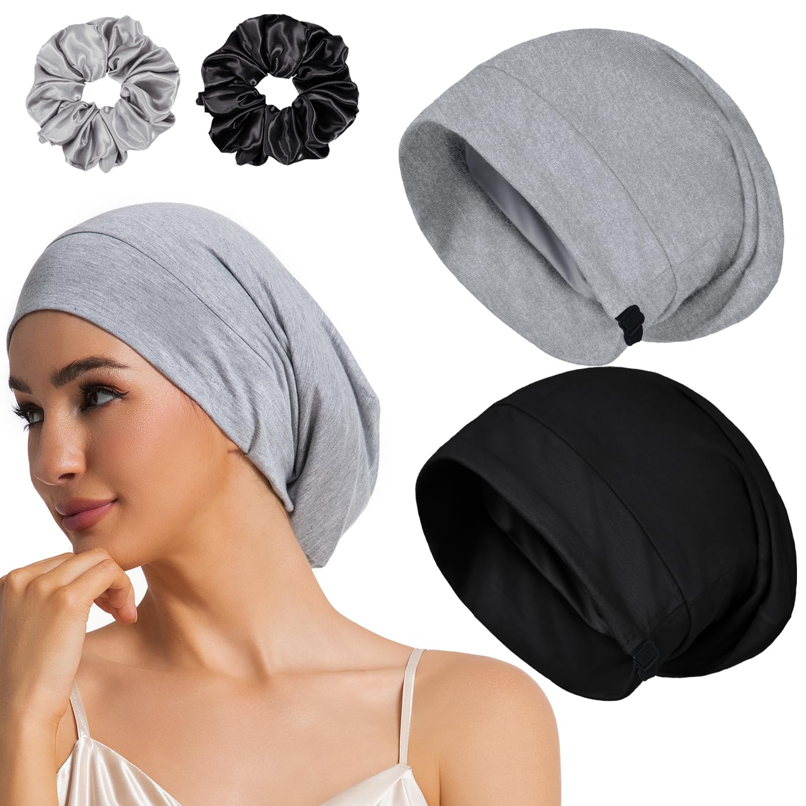 Bonnet Vidsel grand et ajustable pour dormir, maintien tout au long de la nuit