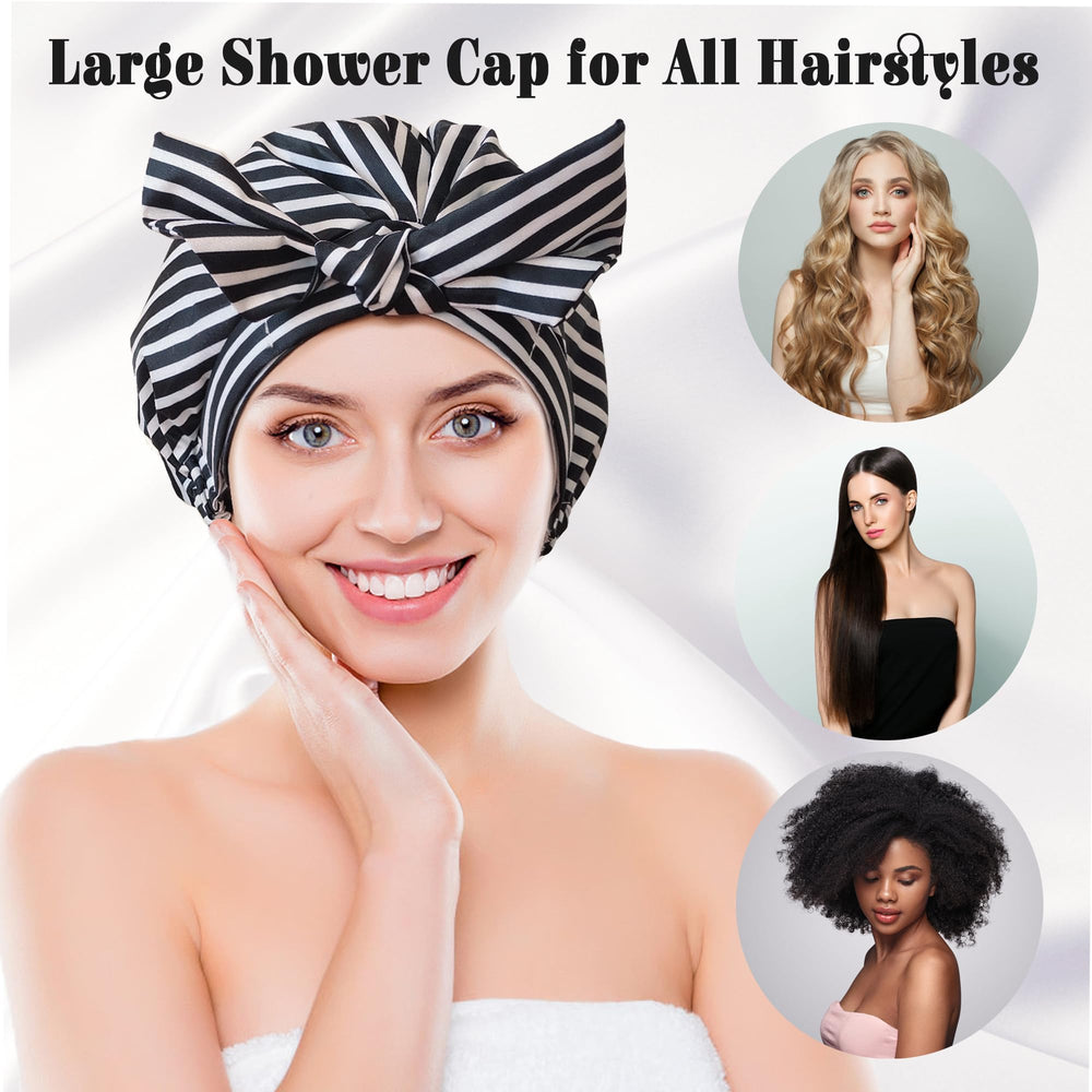Vidsel cap-douche ajustable grande taille pour cheveux longs.