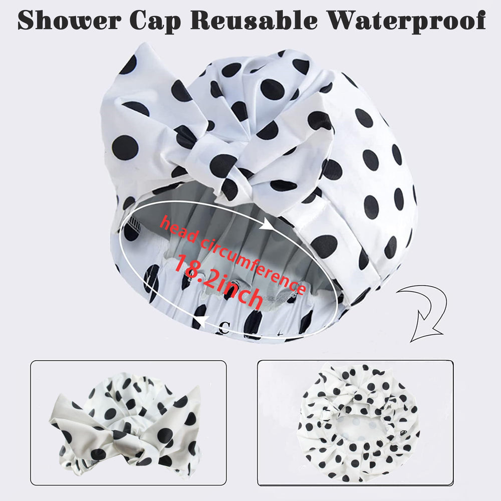 Vidsel cap-douche cheveux longs, espace généreux et confortable.