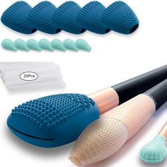 Étui Vidsel pinceaux bleu avec capuchons protège les poils et évite les contaminations.