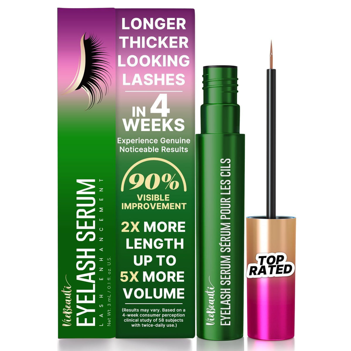 VieBeauti Sérum Cils — application quotidienne douce pour des cils nourris.