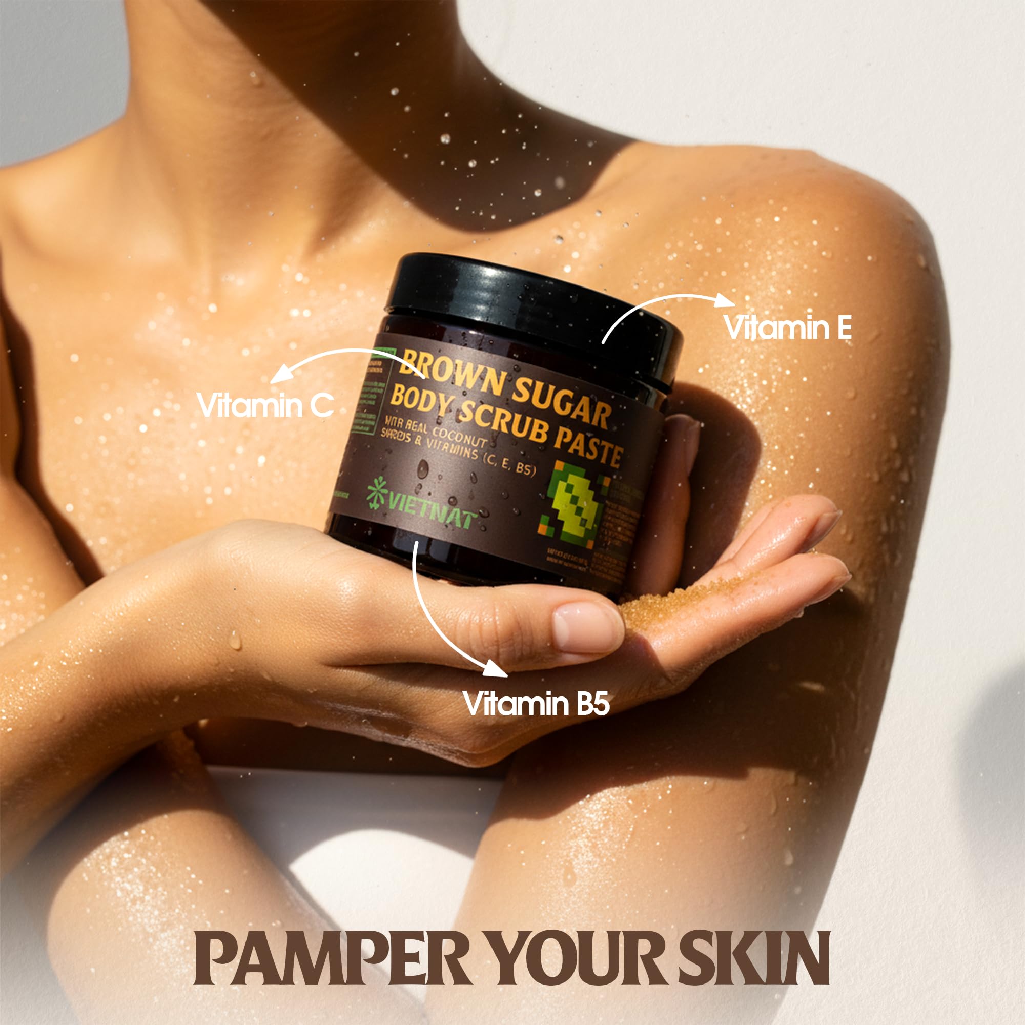 VIETNAT pâte gommante facile à appliquer sur la peau