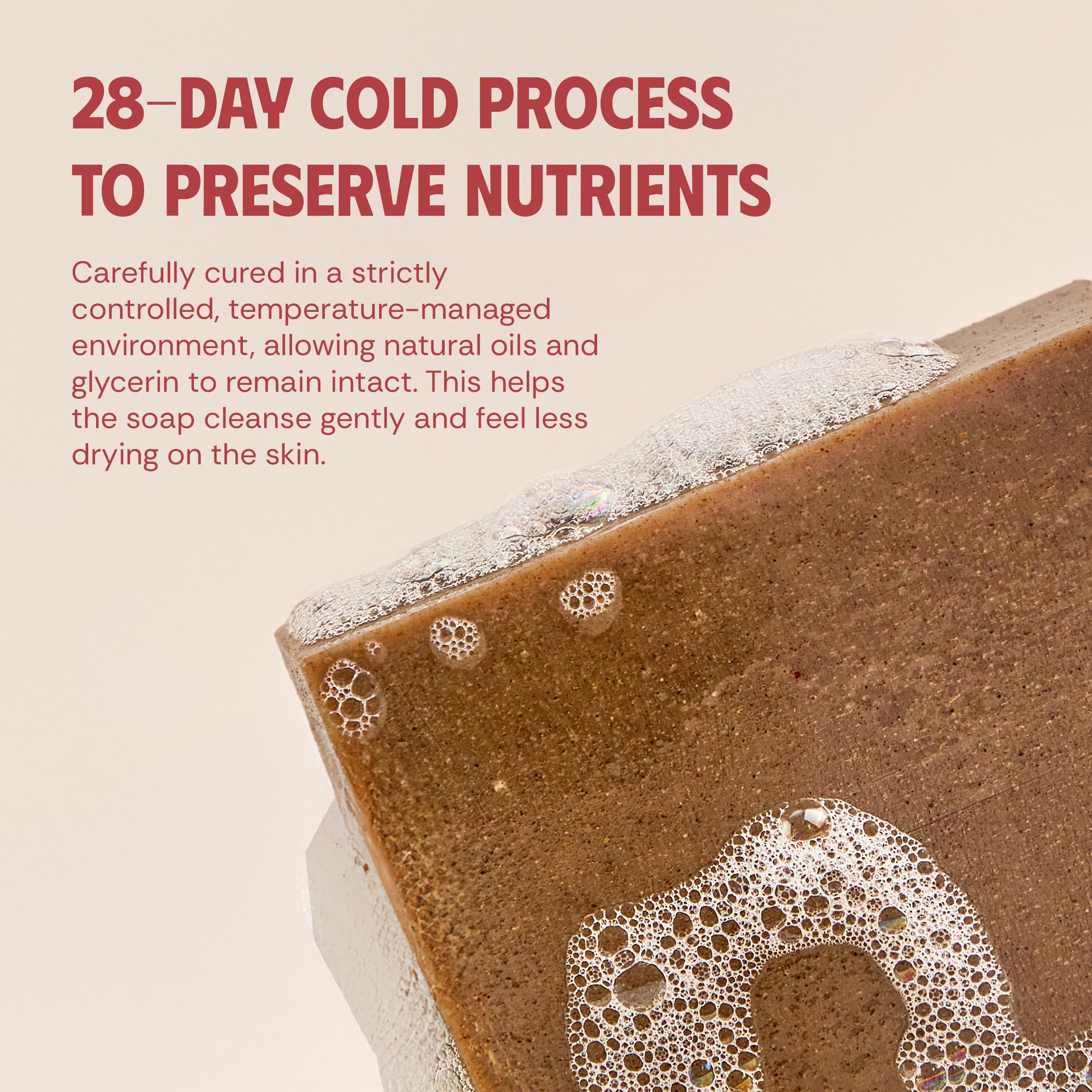 VIETNAT Savon à froid, cure de 28 jours pour texture stable.