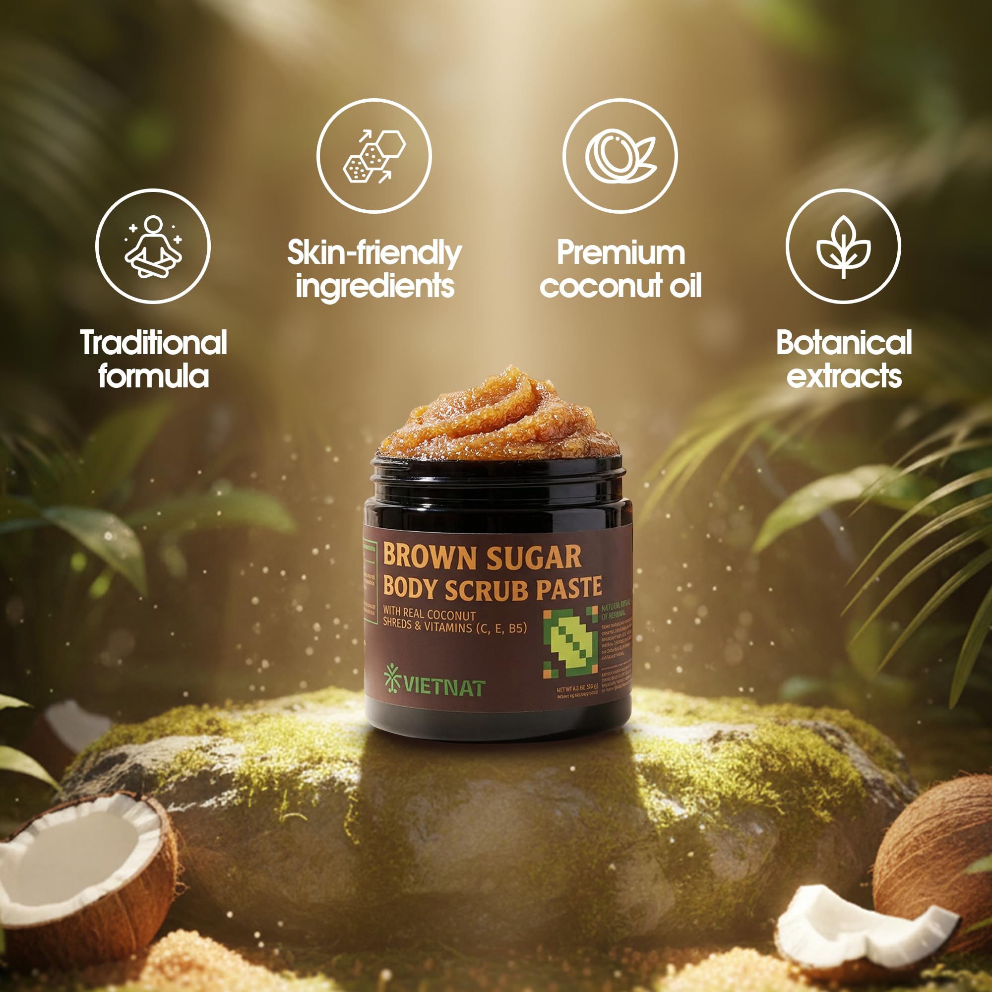 VIETNAT vitamines C, E et B5 nourrissent et revitalisent la peau