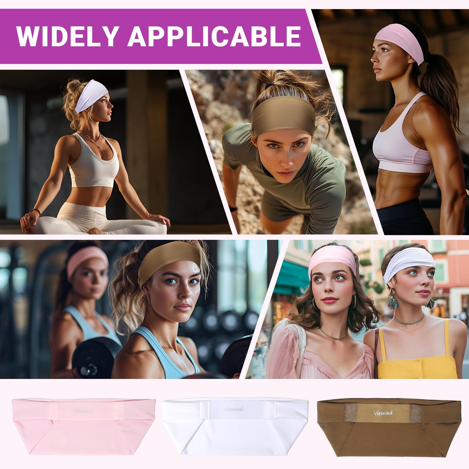 Viewind bandeau sport triple coloris accompagne tous vos looks