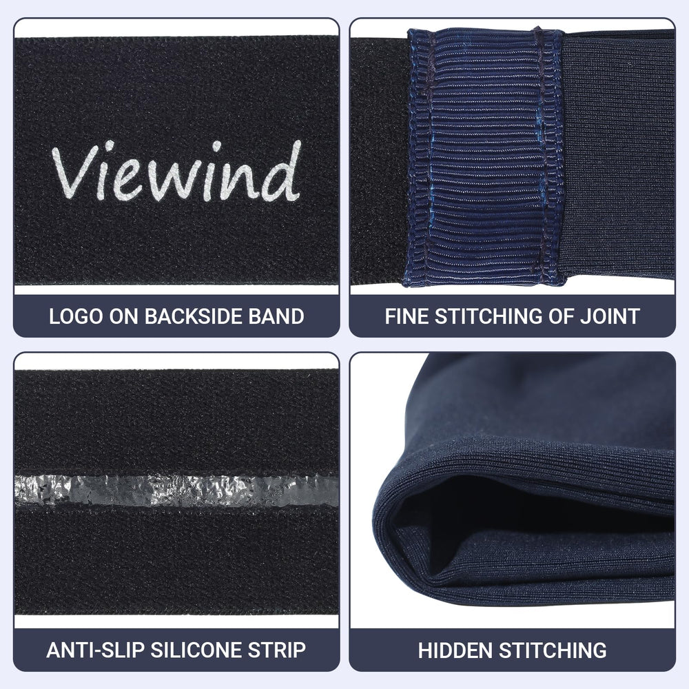 Viewind bandeau-tissu-hydrophobe évacue la sueur sans résidu.