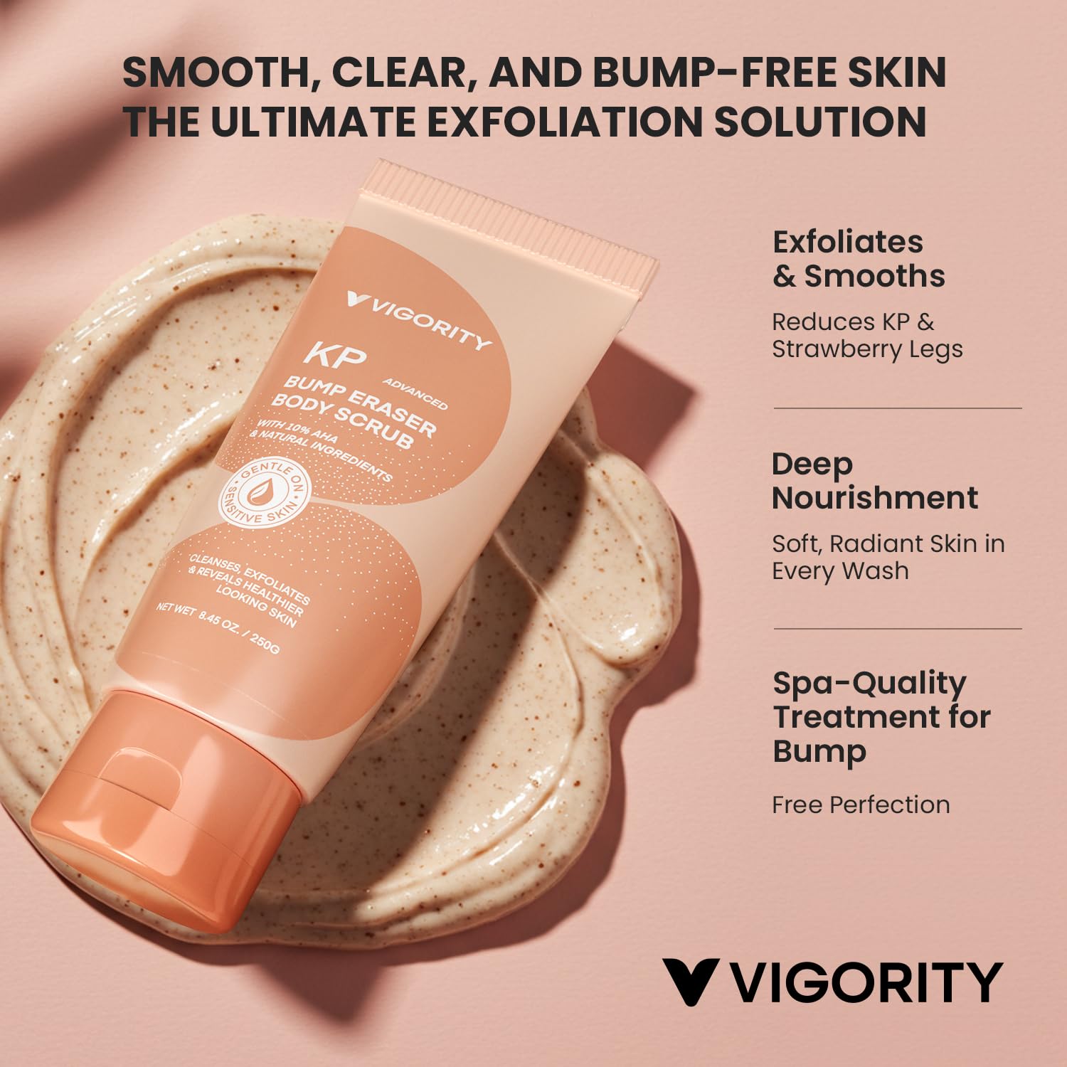 Vigority KP Bump Eraser poudre-noix: exfoliation douce pour peau nette.