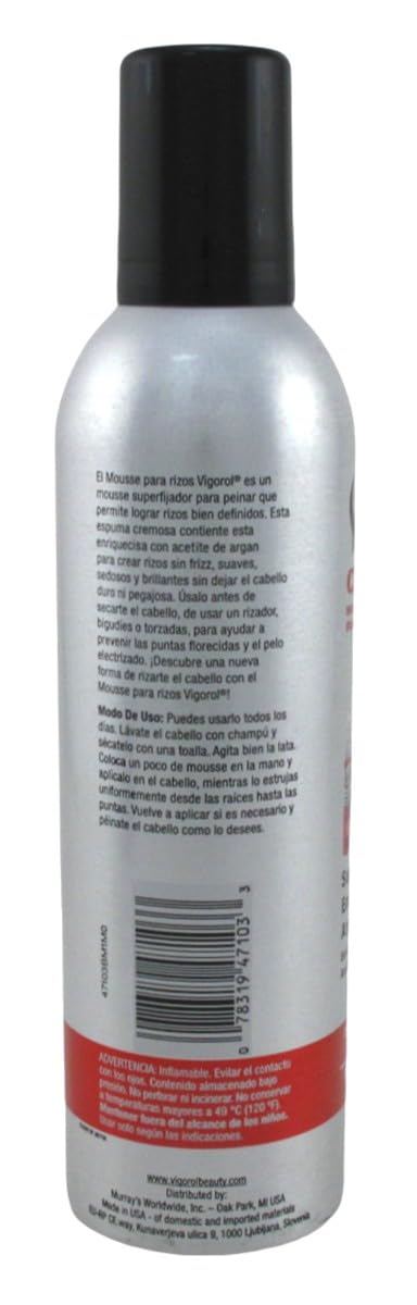 Vigorol Mousse Curls, application sur cheveux humides pour des boucles définies.