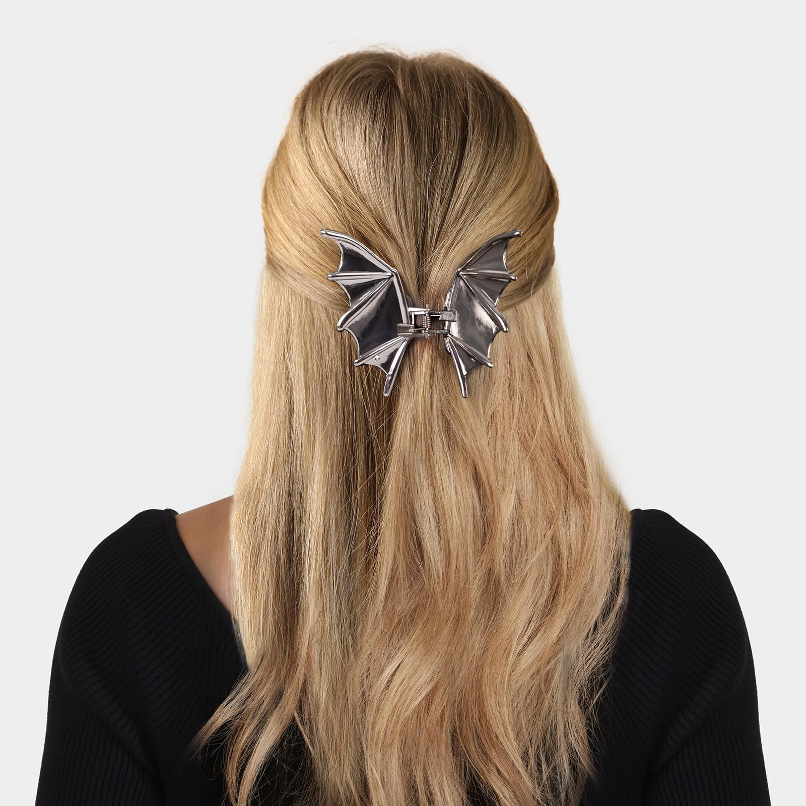 Pinces à cheveux Vigorpace griffes main-squelette noir pour un look audacieux et durable