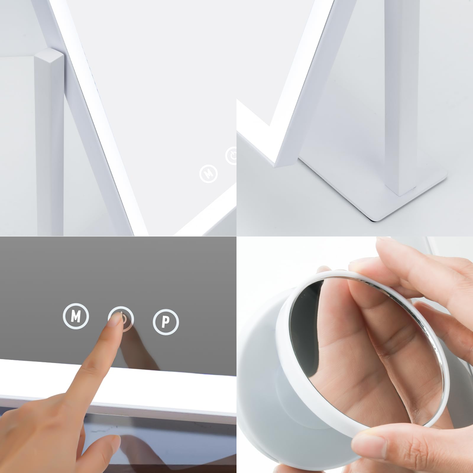ViKert Miroir lumière triple couleurs pour s’adapter à l’éclairage.
