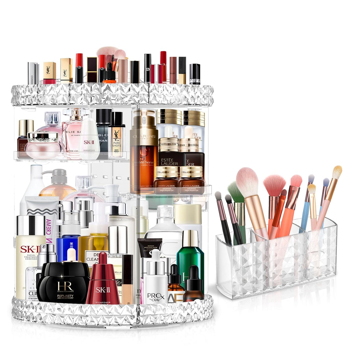 ViKert organisateur-maquillage 360 : accès rapide grâce à la rotation fluide.
