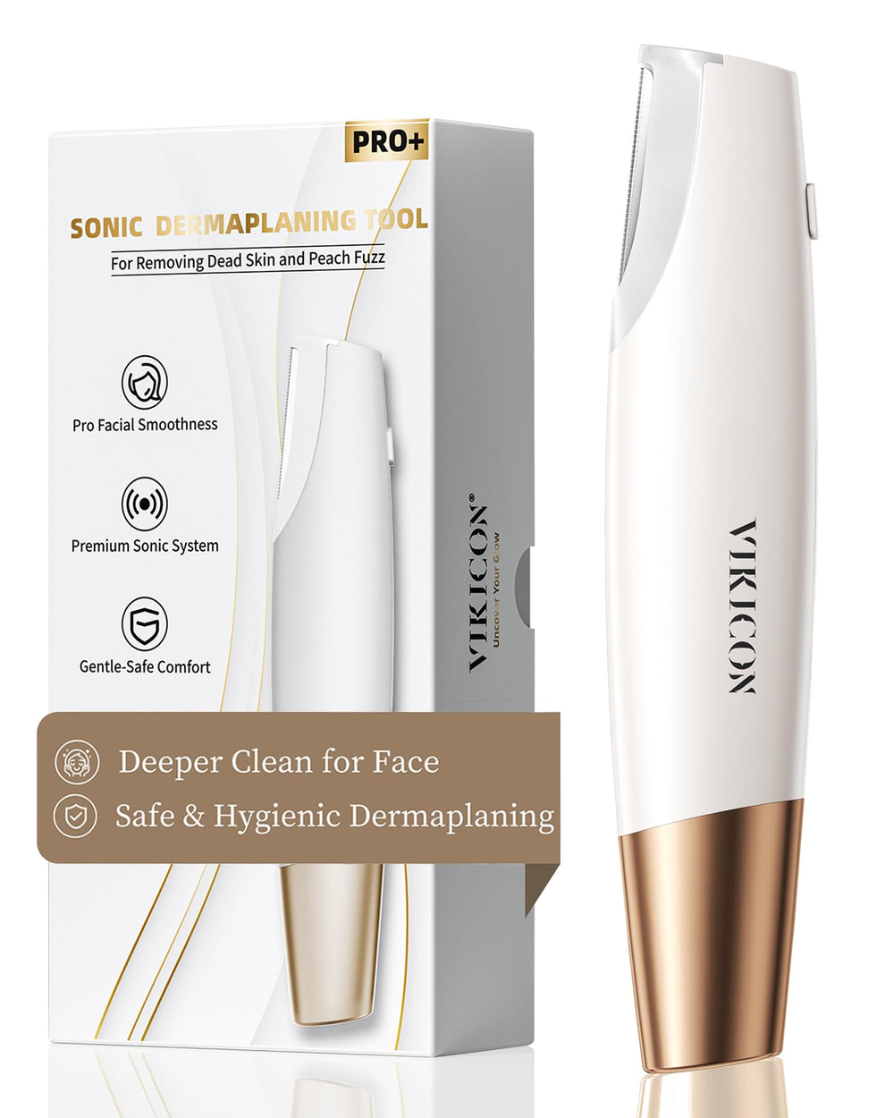 VIKICON Sonic Dermaplaning Tool visage, précision et douceur pour la peau