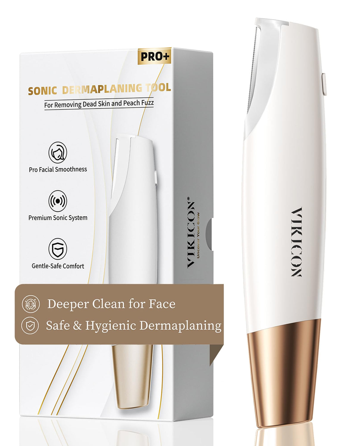 VIKICON Sonic Dermaplaning Tool visage, précision et douceur pour la peau