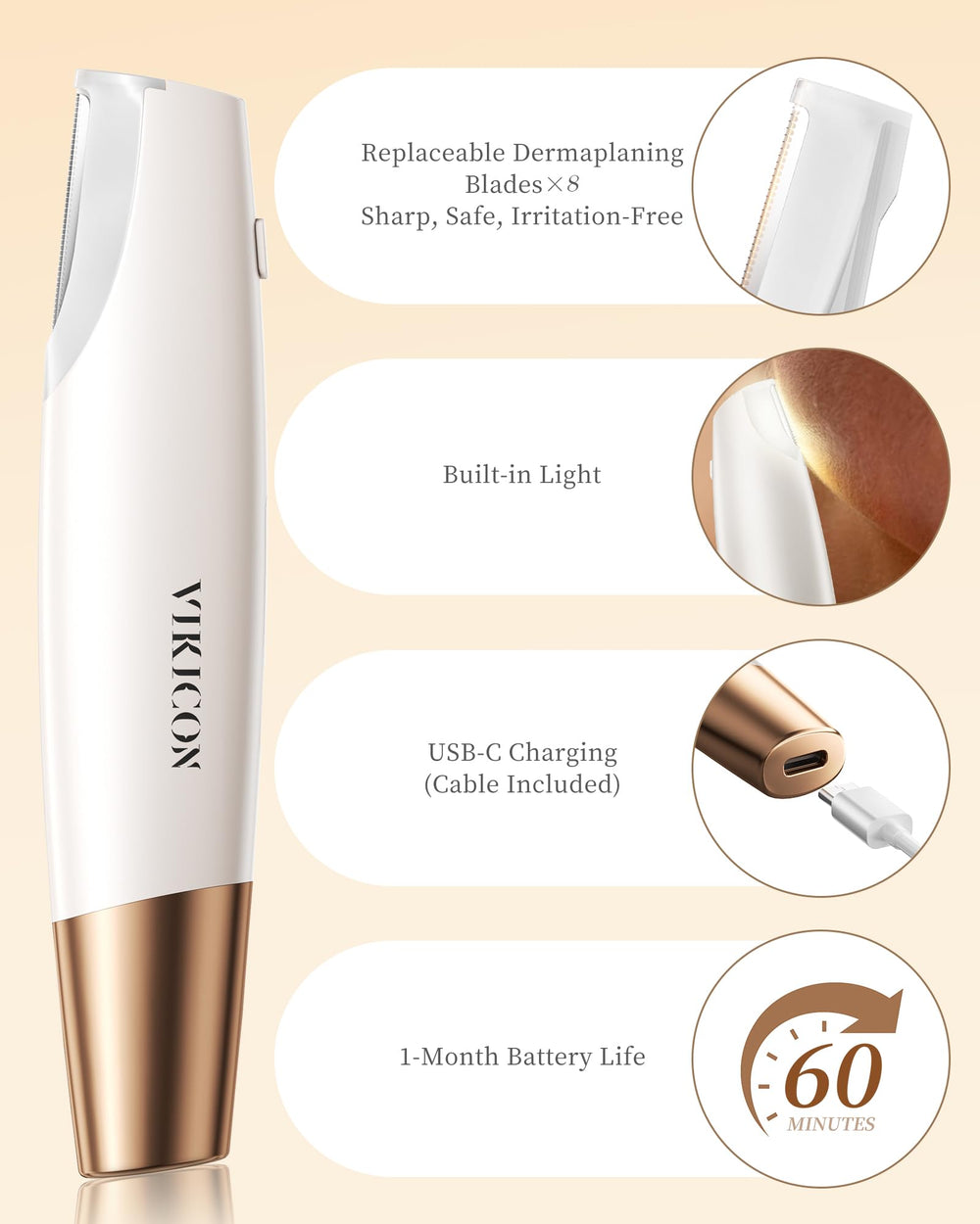 Utilisation quotidienne compacte Vikicon, meilleure absorption des soins.