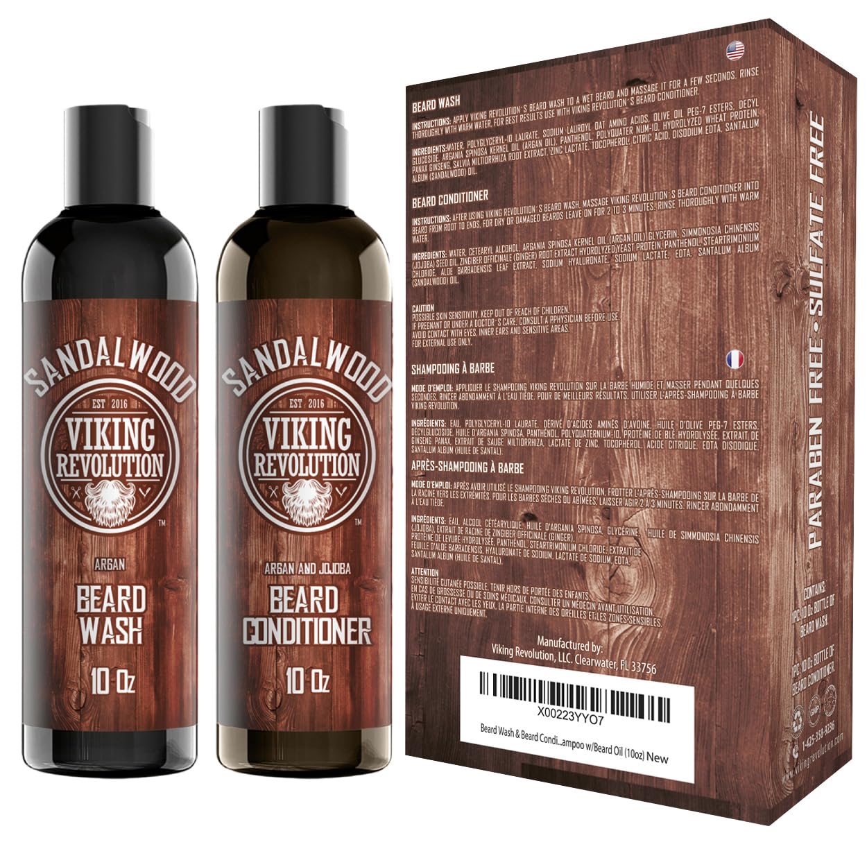 Viking Revolution huile barbe, gouttes pour pénétration rapide et hydratation.