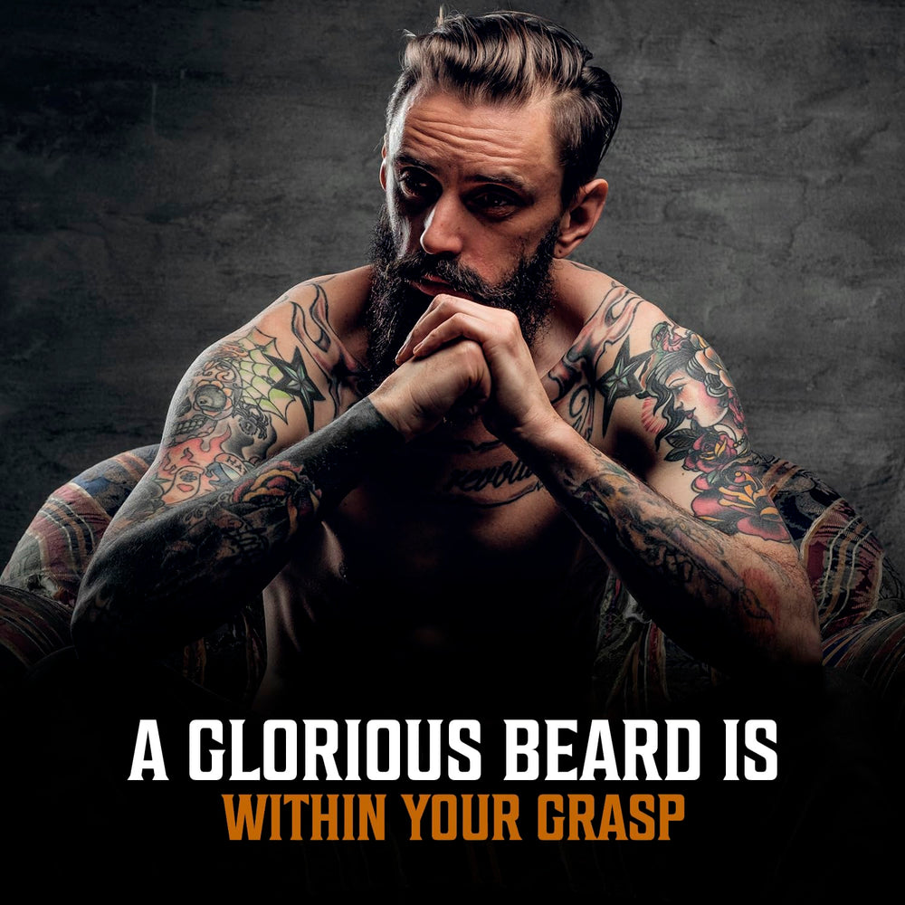 Application rapide d'huile barbe Viking Revolution pour un soin efficace.