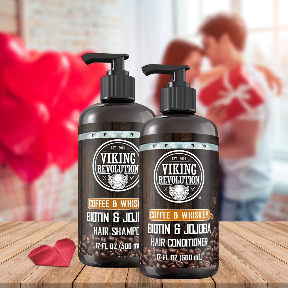 Viking Revolution après-shampoing Café Whisky – hydratation durable et parfum boisé.