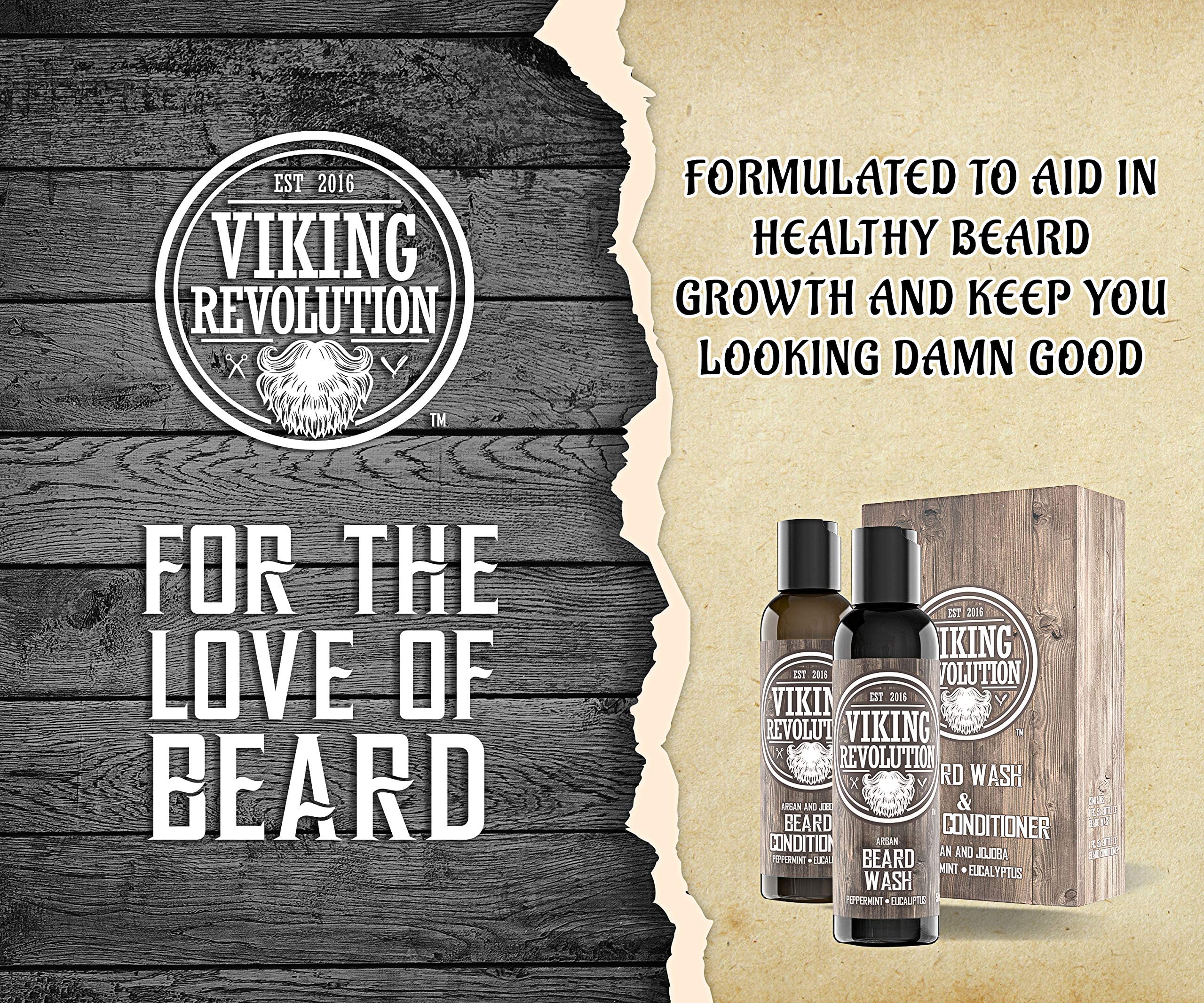 Viking Revolution Barbe brillante et douce après le soin.