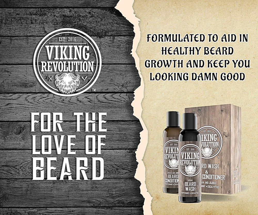 Viking Revolution Barbe brillante et douce après le soin.