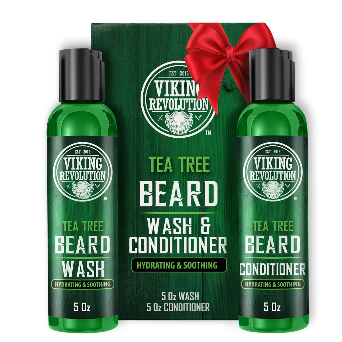 Viking Revolution Shampoing barbe à l’arbre à thé en bouteille pour démêler et purifier