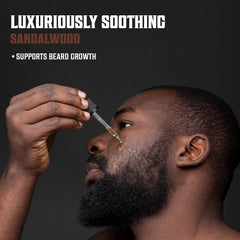 Barbe bien soignée avec Viking Revolution Bois de Santal – texture maîtrisée et sans frisottis.