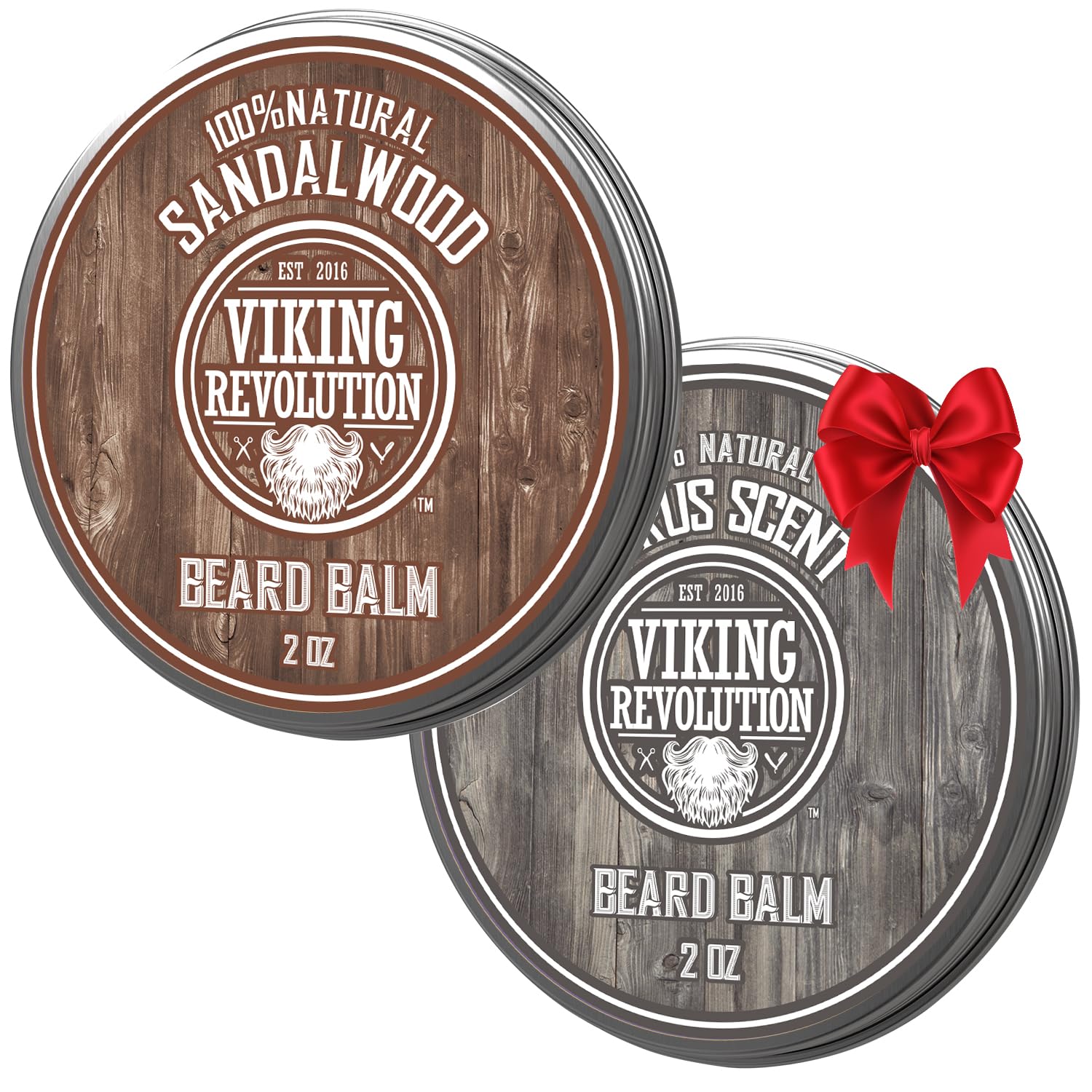 Baume barbe Viking Revolution citrus-santal pour une barbe douce et maîtrisée.