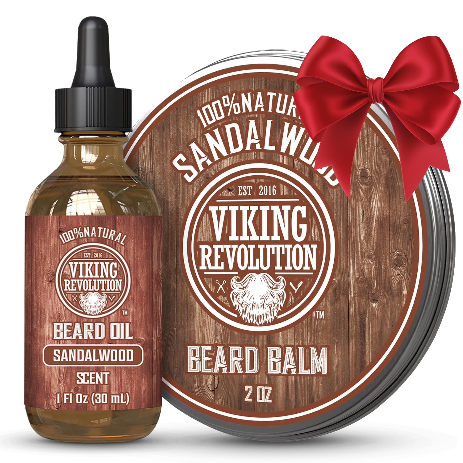Baume barbe Viking Revolution santal, texture onctueuse nourrissant la barbe.