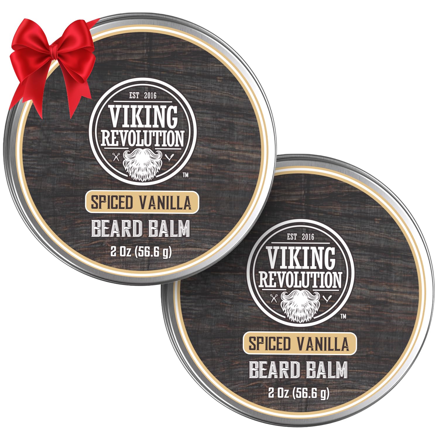 Baume barbe Viking Revolution en bouteille avec parfum vanille épicée pour hydrater et adoucir la barbe.