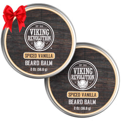 Baume barbe Viking Revolution en bouteille avec parfum vanille épicée pour hydrater et adoucir la barbe.