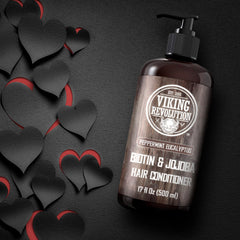 Viking Revolution Biotin Men's Conditioner pump dispenser enables quick, mess-free application