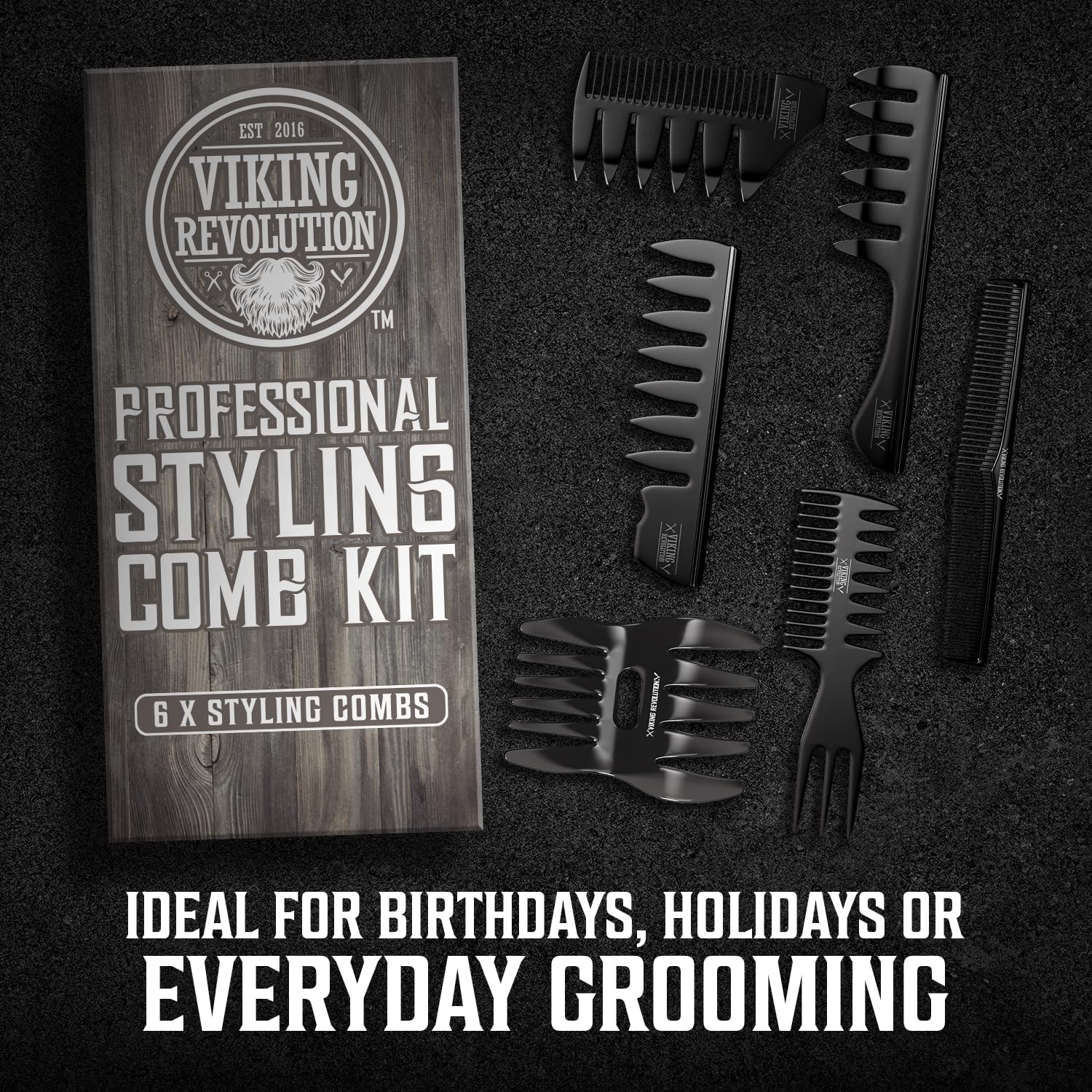 Brosse Viking Revolution anti-statique et durable pour cheveux résistants.