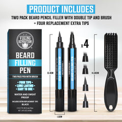 Brosse incluse du Stylo barbe Viking Revolution pour un estompage précis.