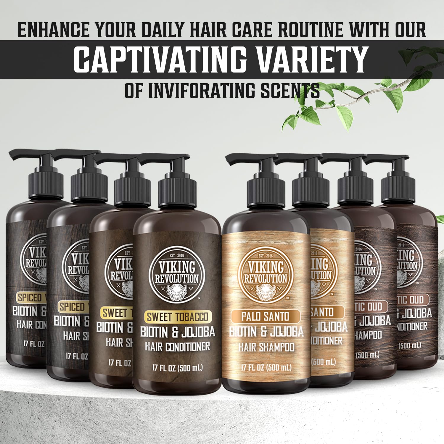 Coffret shampoing et après-shampooing Viking Revolution, routine masculine pratique.