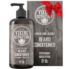 Conditionneur barbe Viking Revolution — flacon clair, hydratant et nourrissant.