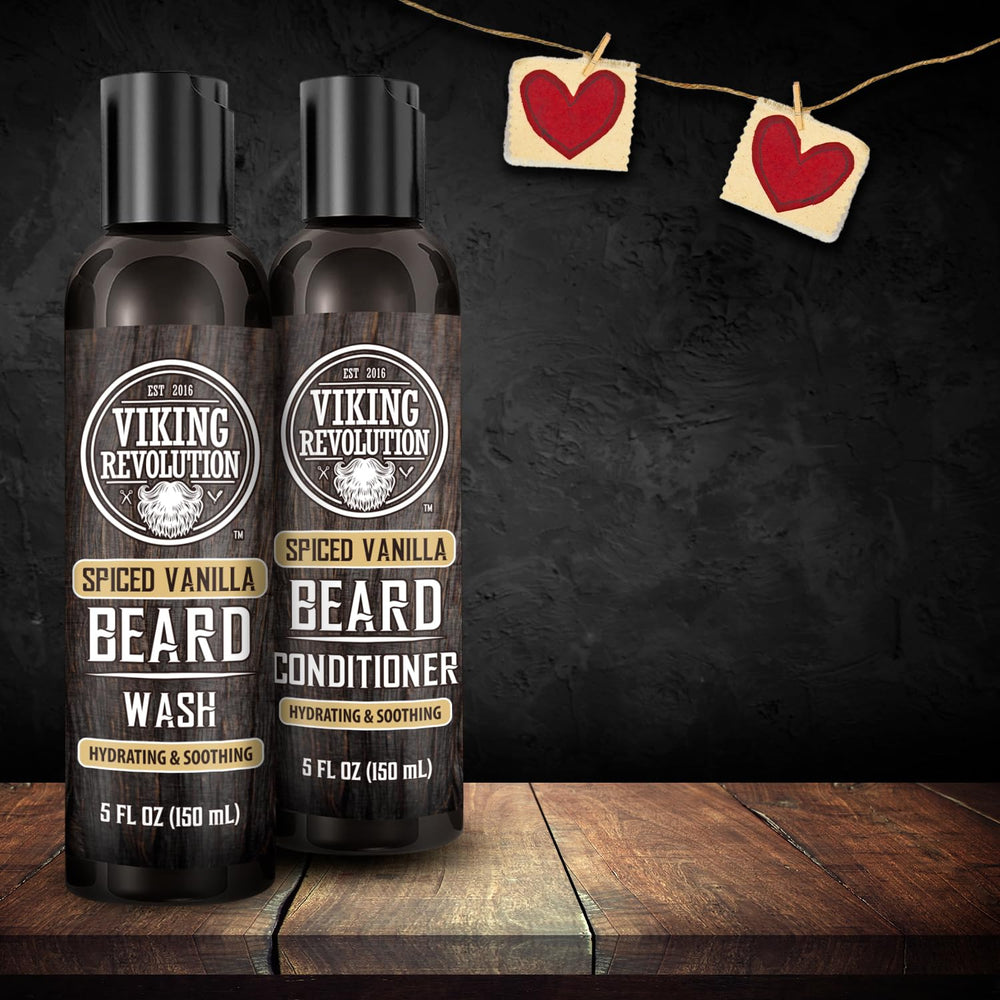 Conditionneur-barbe à la jojoba Viking Revolution, démêle et adoucit la barbe.