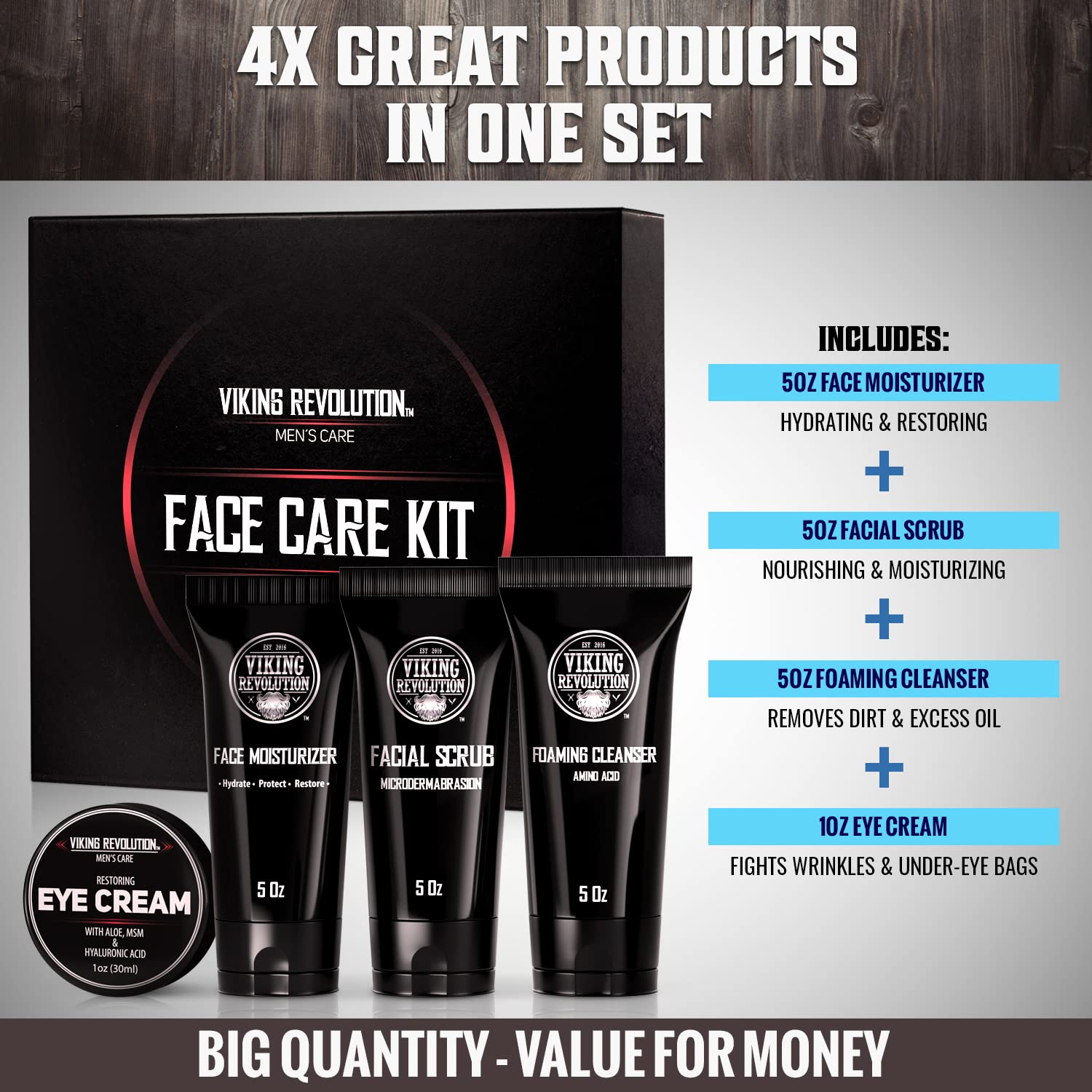 Crème hydratante visage rénovatrice Viking Revolution pour hydratation durable.
