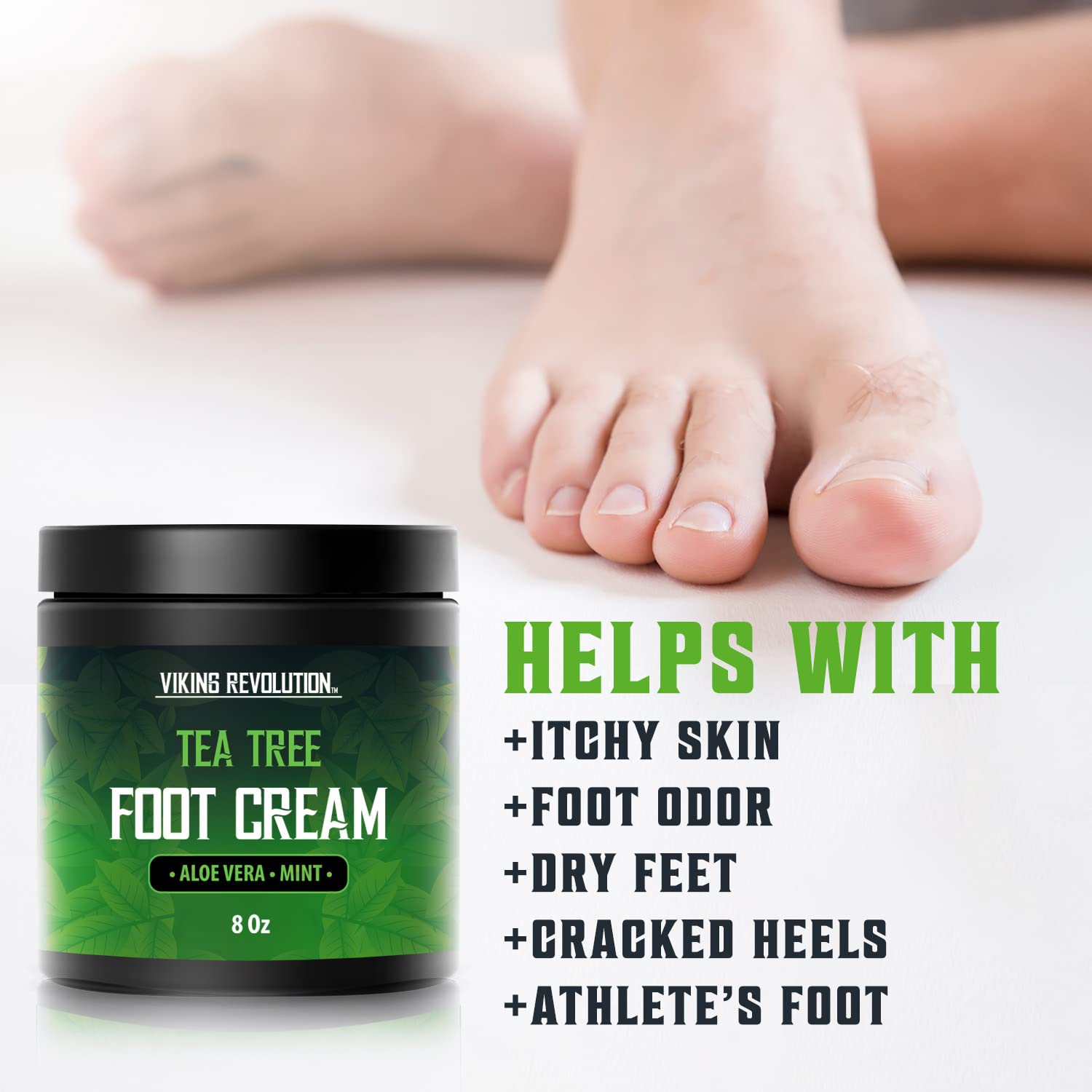 Viking Revolution Crème-pieds-appliquee-avant-dormir, soin nocturne apaisant.