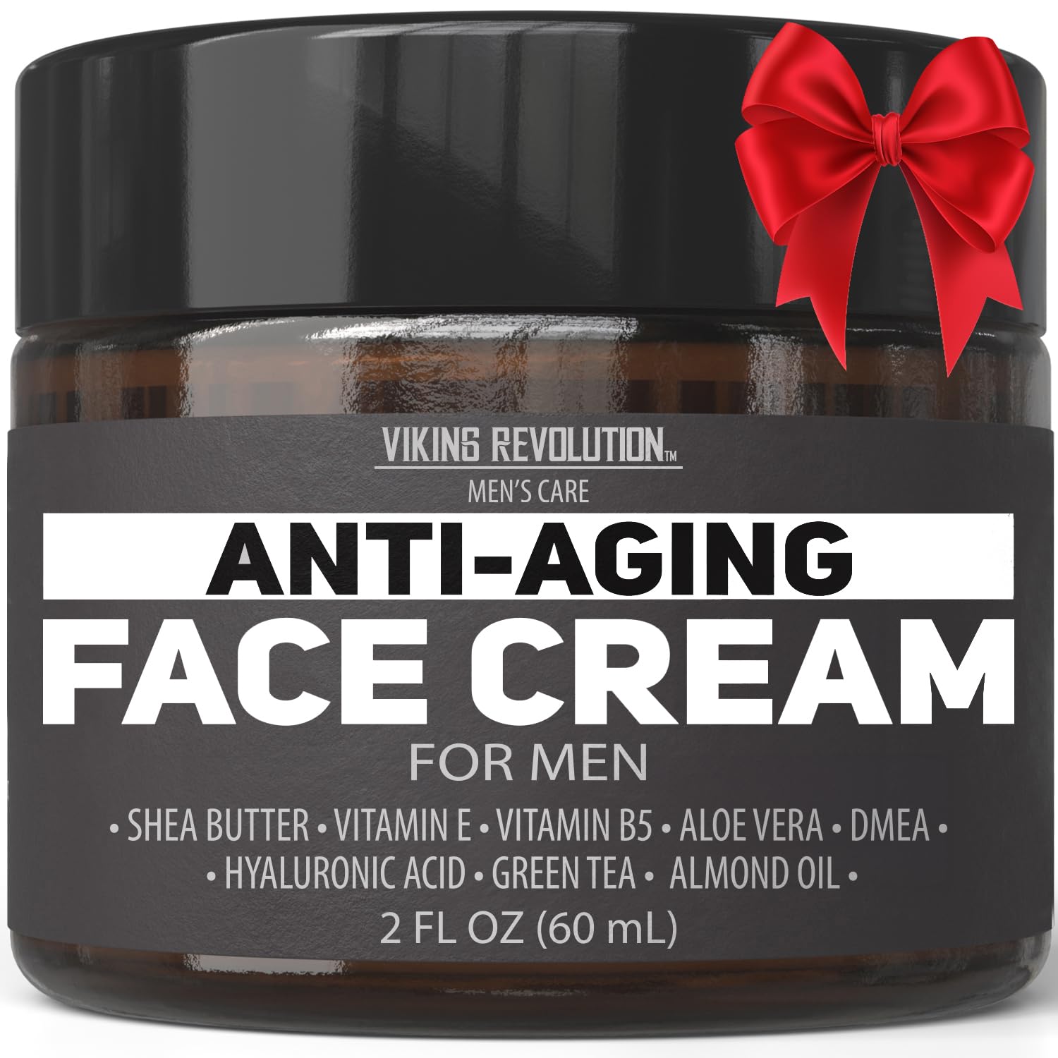 Viking Revolution crème visage homme anti-âge, flacon élégant et hydratation durable.