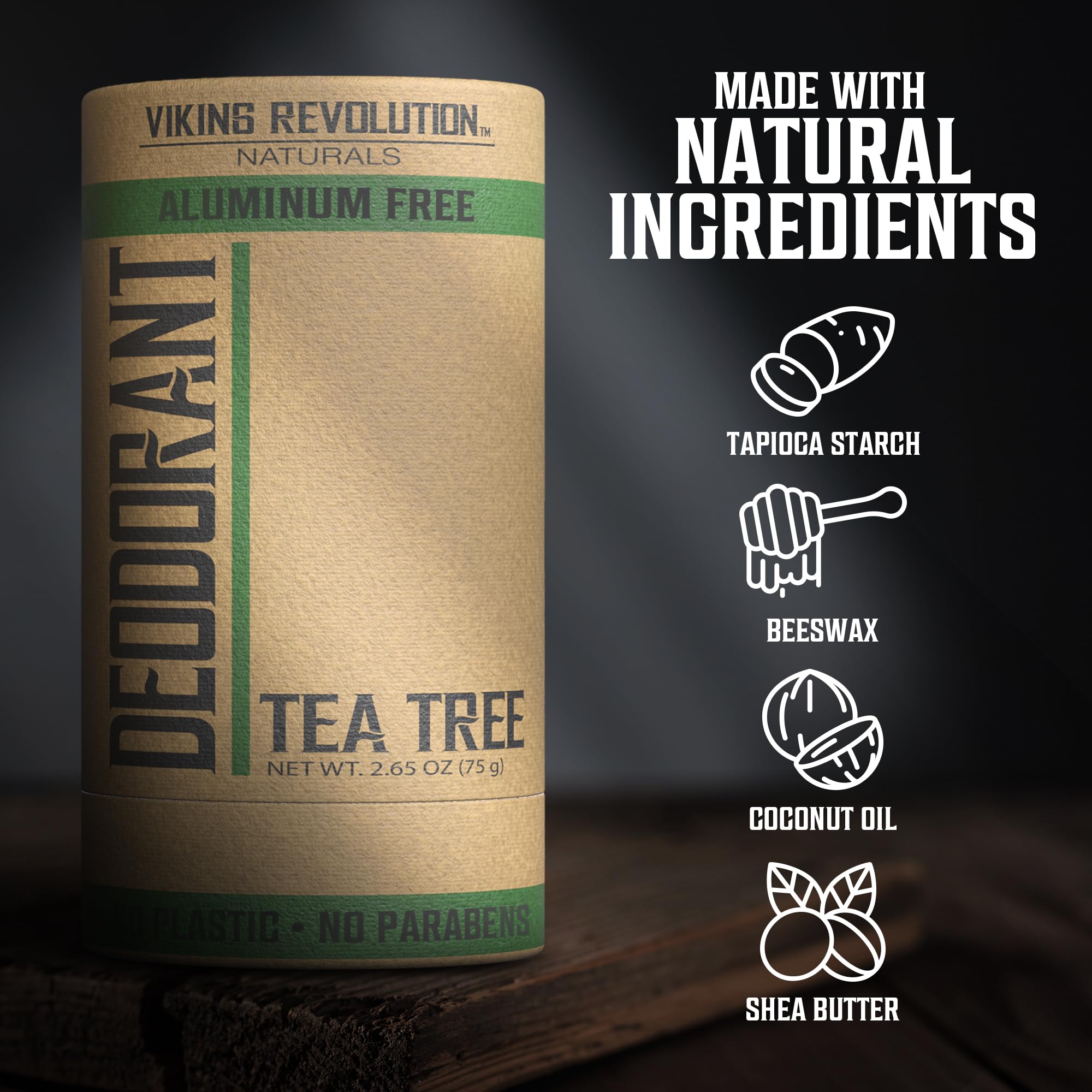 Emballage épuré du Viking Revolution Tea Tree.