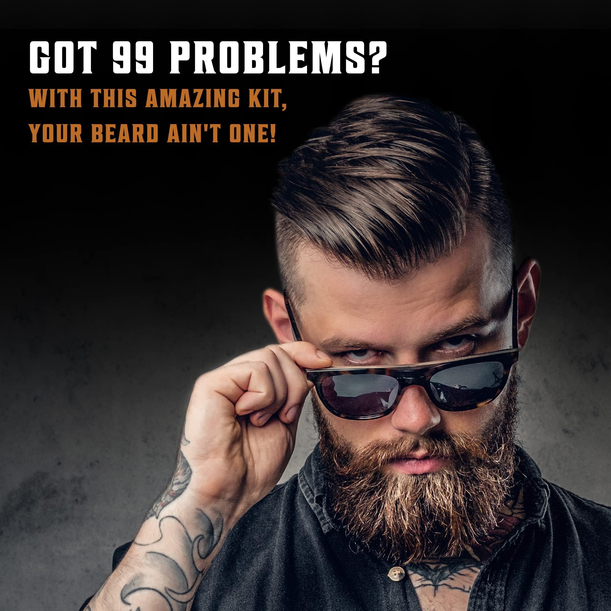 Ensemble brosse et peigne Viking Revolution pour barbe, kit 2 en 1.