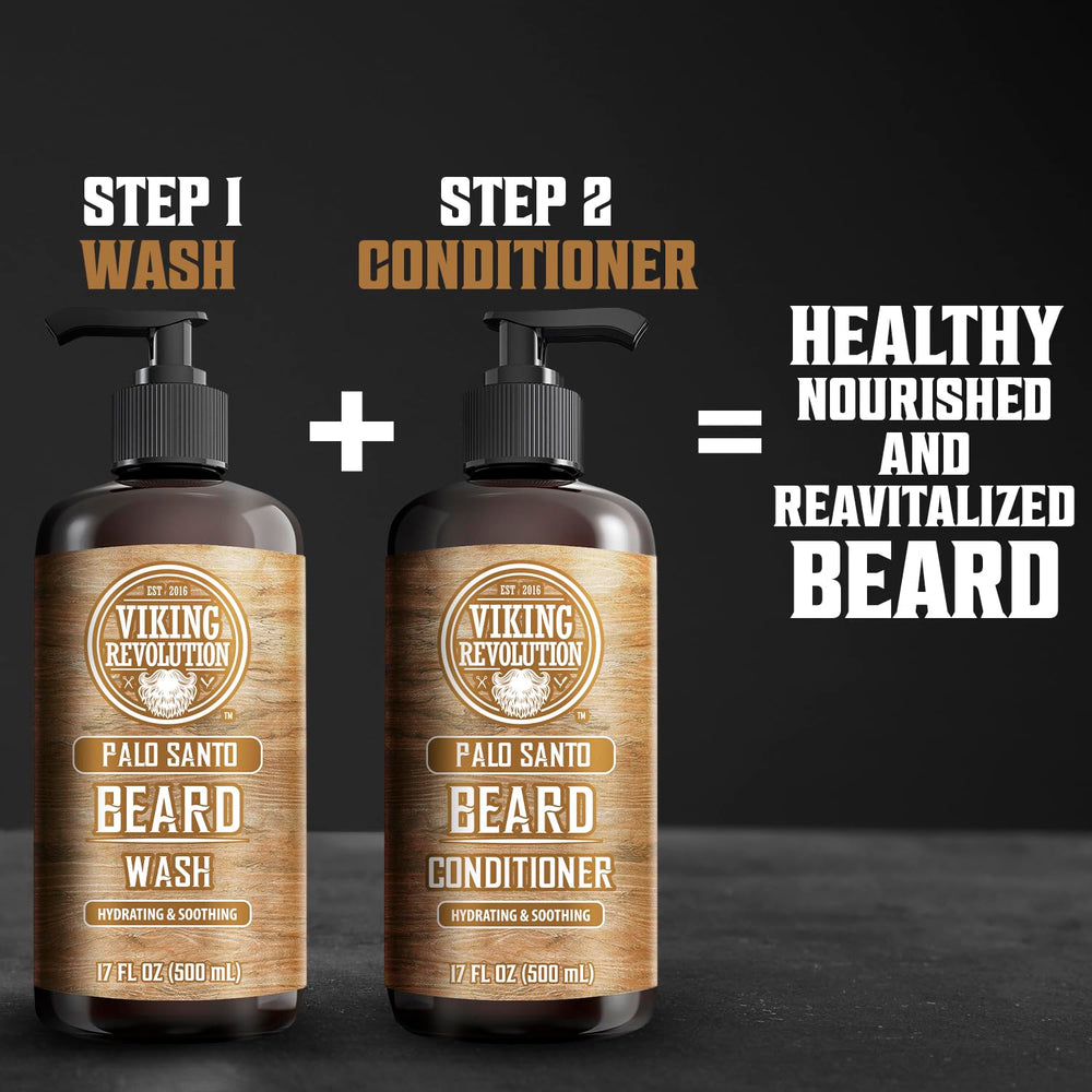 Ensemble soin barbe 17 oz de Viking Revolution, cadeau idéal pour hommes.