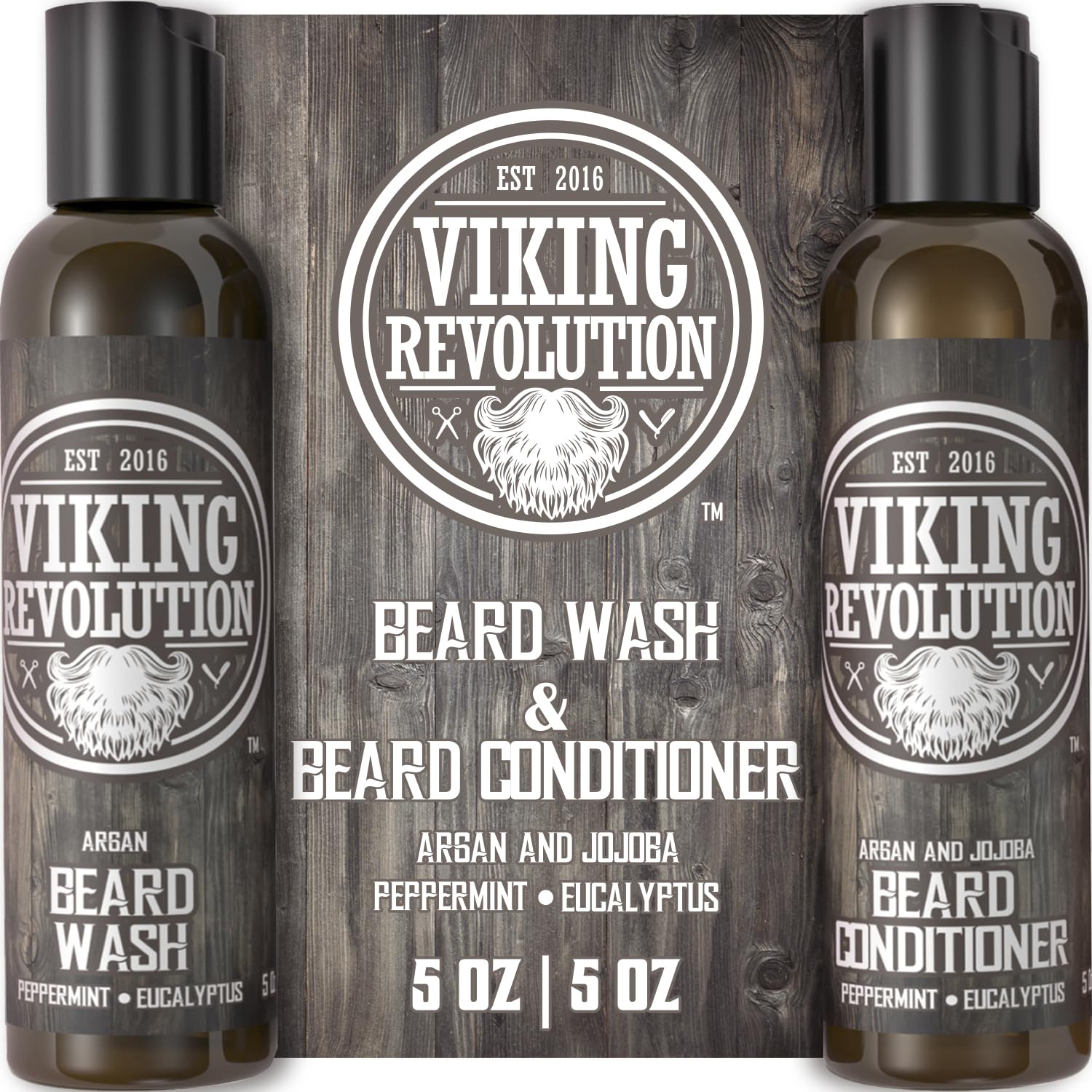 Viking Revolution ensemble soin barbe argan et jojoba, nourrissant et démêlant en douceur.
