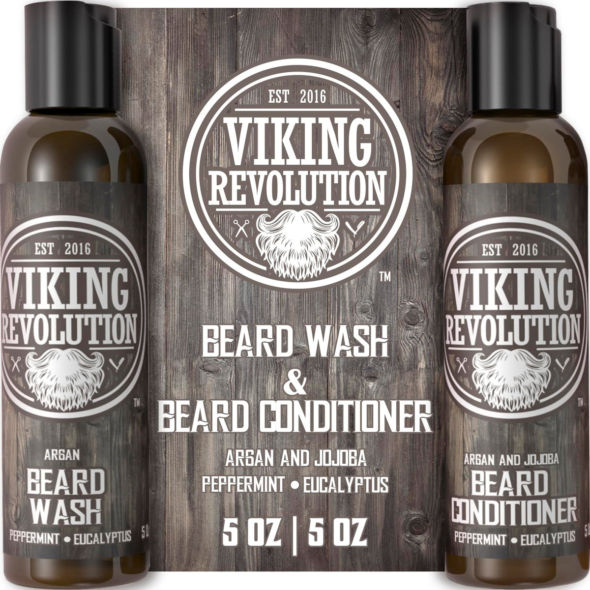 Viking Revolution ensemble soin barbe argan et jojoba, nourrissant et démêlant en douceur.