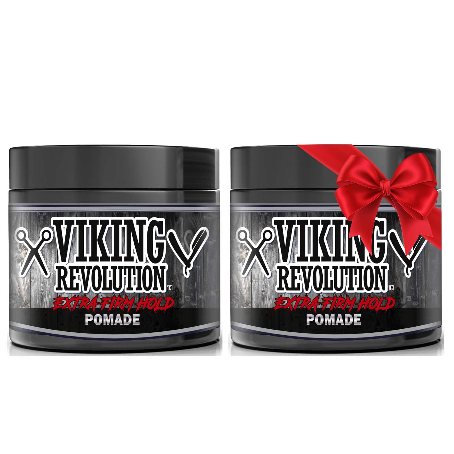 Pomade Viking Revolution Extreme Hold, bouteille prête pour un coiffage ferme et durable.